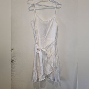 Banana Republic linen ruffle dress size 10